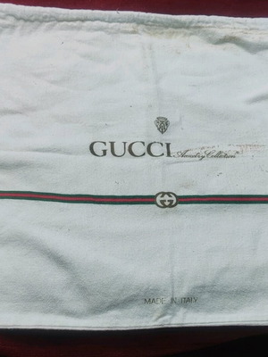 Vintage Gucci Accessory Collection dust bag used