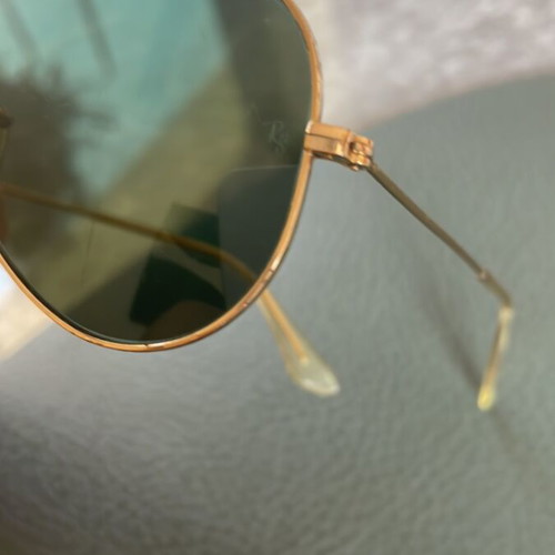 Ray Ban aviator sunglasses, vintage, gold