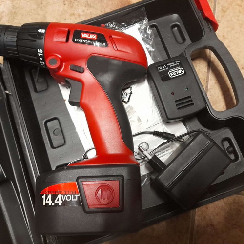 Valex Italy 14.4V Cordless Drill with Case, 1 Battery, 1 Charger