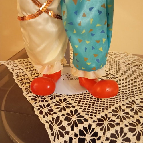 Porcelain doll Chester the Jester 40 cm used, Heritage Mint Ltd