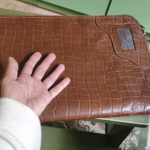 Leather Briefcase Antique Used, Brown
