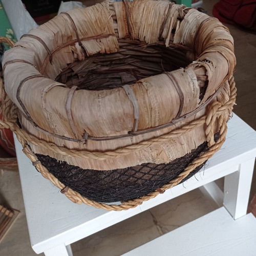 Decorative basket used for magazines