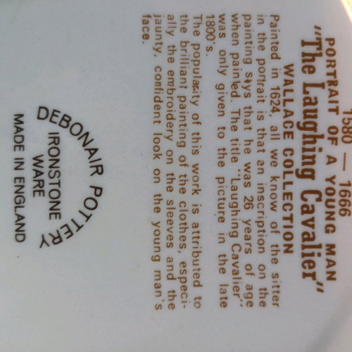 Decorative plate from 1970 like new, authentic 1624 replica, 20 cm
