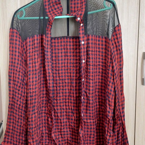 Zara checked jacket with transparency, size S, like new