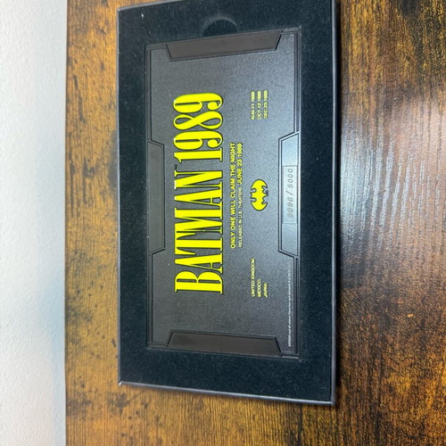 Batman 1989 Batmobile ingot Fanattik limited edition plaque like new
