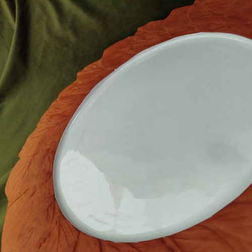 Ceramic serving platter "Lemon Leaf" like new