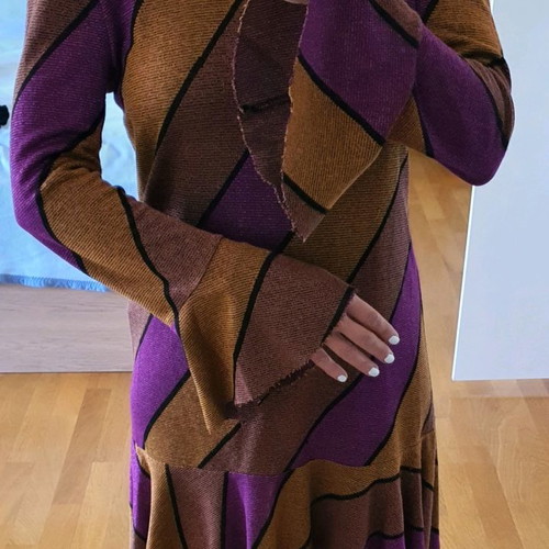 VICOLO lurex dress used, size M, purple