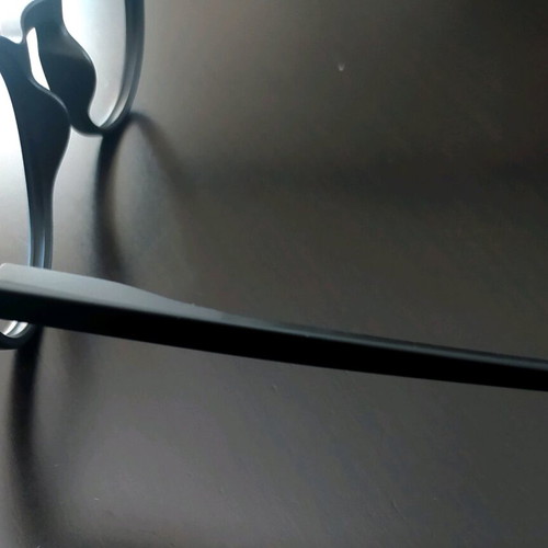 Black matte eyeglass frame without lenses