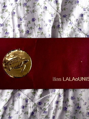 Lalaounis collectible card with Mediterranean turtle