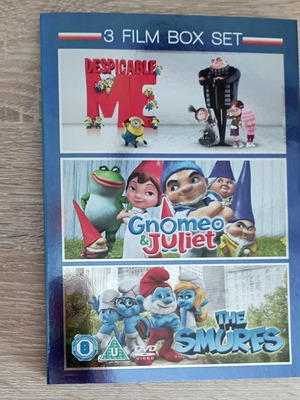 Despicable Me, Gnomeo & Juliet, The Smurfs DVD σαν καινούργιο, 3 ταινίες σε σετ