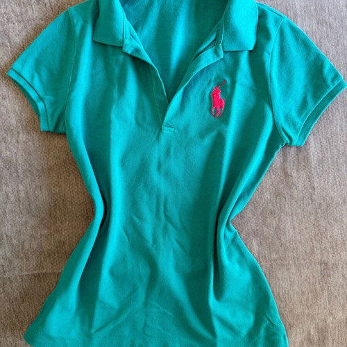 Polo Ralph Lauren turquoise short-sleeve polo shirt used, size M