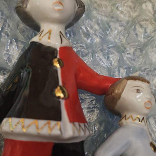 Pierrot clown porcelain Hollohaza like new, 21cm
