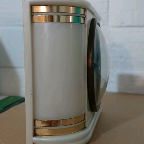 JAZ French table clock 1960 used with minor cracks
