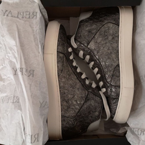 Replay women's silver-white sneakers boots like new, size 38