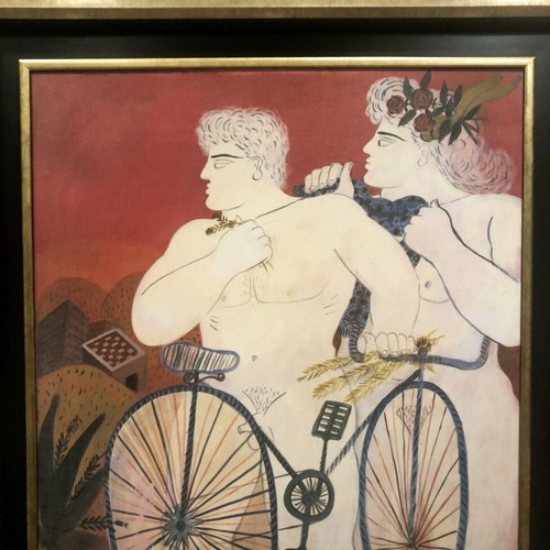 Painting copy of A. Fasianos used with frame 95x95cm