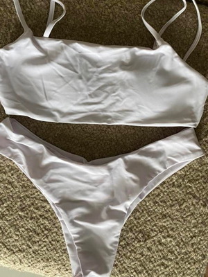 Μαγιό λευκό μπικίνι σετ καινούργιο, μέγεθος S, Brazilian cut