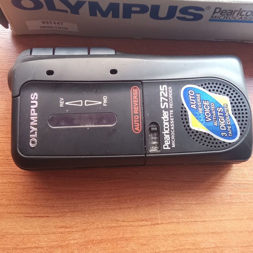 Olympus S 725 Microcassette Recorder like new, 1990s journalism