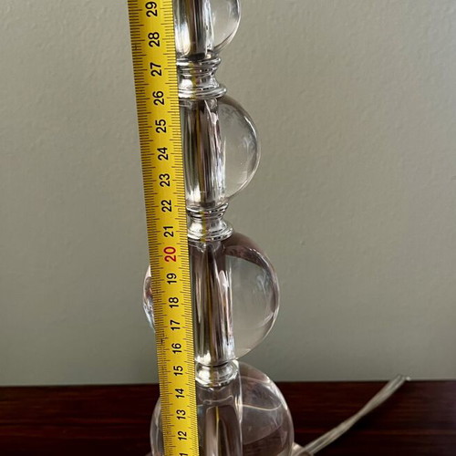 Vintage Lucite Table Lamp, Mid-Century Modern, 56 cm