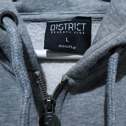 District women's sweatshirt jacket used, gray, size L oversize