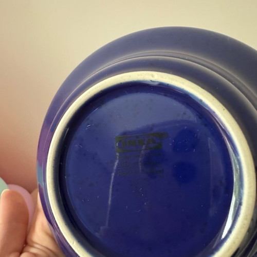 IKEA set of 2 plates 32 cm and 2 bowls 17 cm new blue