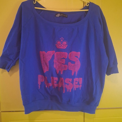 Anel Blue Blouse with 3/4 Sleeves Like New