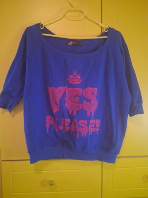 Anel Blue Blouse with 3/4 Sleeves Like New