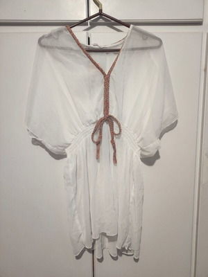 Penti summer dress new, size large, white with multicolor cord
