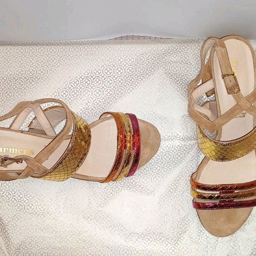 Carmens women's sandals new, size 38, brown multicolor