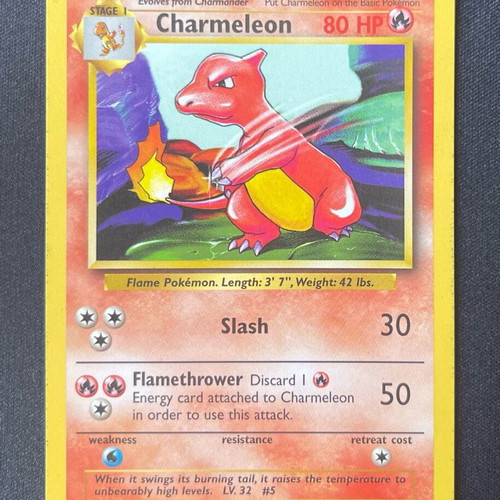 Charmeleon Pokemon TCG Base Set 1999 card like new