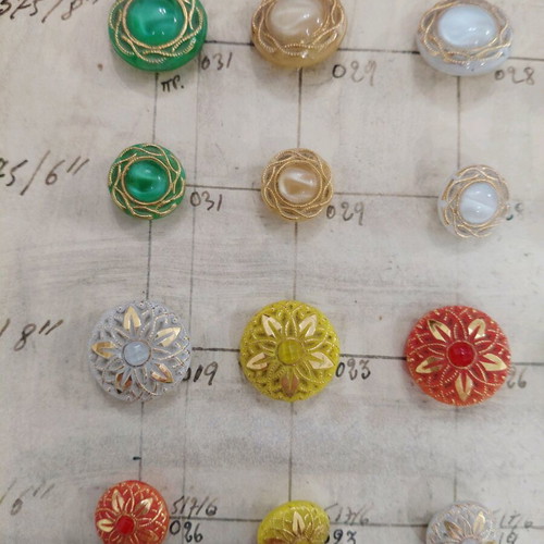 Vintage button sample book from the 1960s used