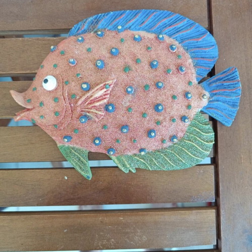 Handmade decorative wall fish like new