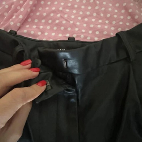 Zara women's shorts black leatherette like new XS