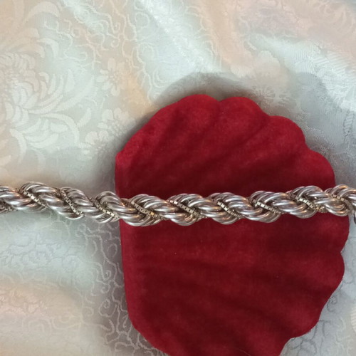 Silver bracelet 925 braid 21.5cm like new