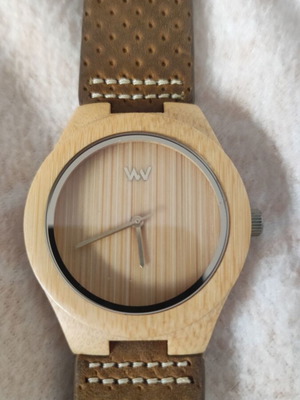 Ρολόι Wewood ξύλινο σαν καινούργιο με δερμάτινο λουράκι