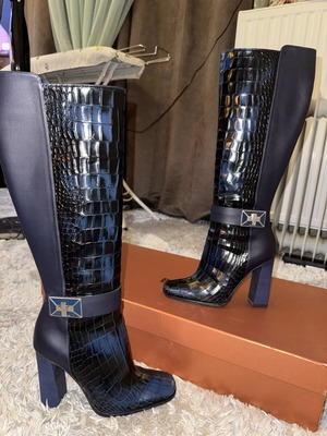 Baldinini boots new, dark blue with silver details, size 37