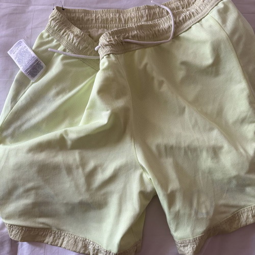 Nike Swoosh swim shorts used, size L, yellow