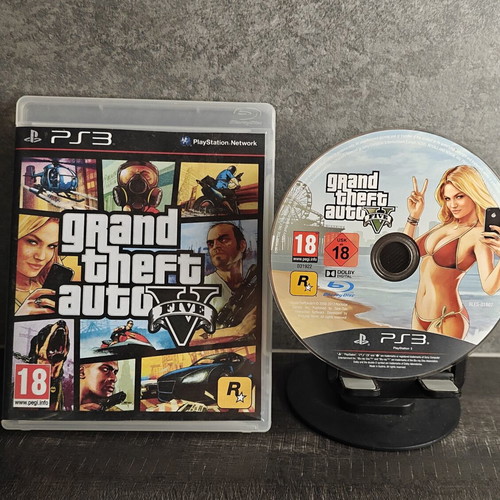 Grand Theft Auto GTA V PS3 game, original with printed cover