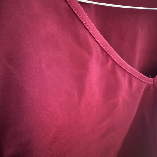 Burgundy thick satin set