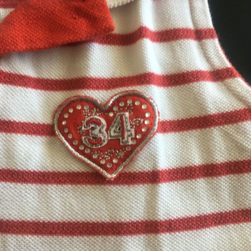 Orchestra dress for 4-year-old girl like new, red, 100% cotton