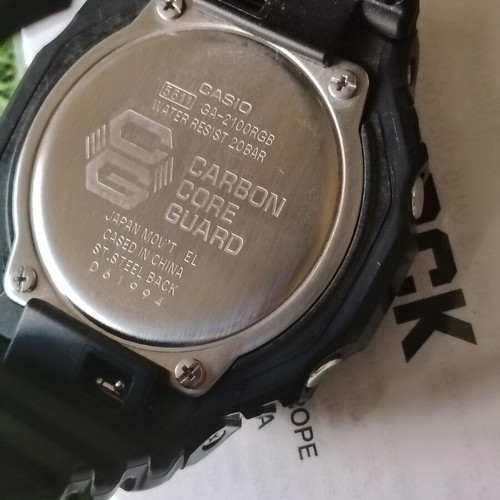 Casio G-Shock GA-2100RGB-1AER wristwatch new, black, with box