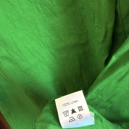 Karavan Green Linen Pants, 100% Linen, Medium