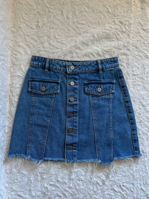 Zara τζιν ψηλομεση φούστα σαν καινούργιο, μπλε, μέγεθος S