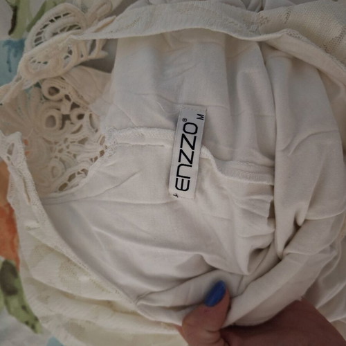 Maxi dress Enzzo white lace size M like new