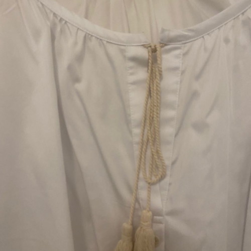 Nema blouse with buttons and beige embroidery, new