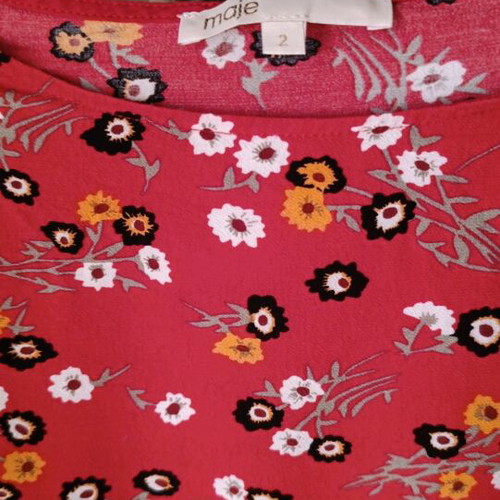 Maje dress red floral size Small like new
