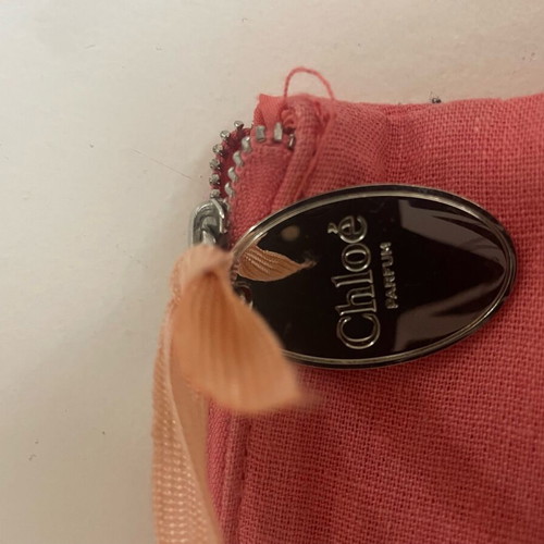 Chloe pink fabric toiletry bag