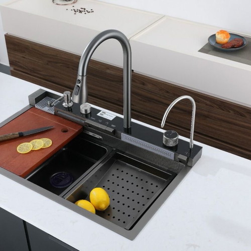 Kitchen sink new with accessories, modern multifunctional