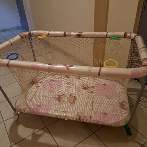 Playpen bed used, girls' design
