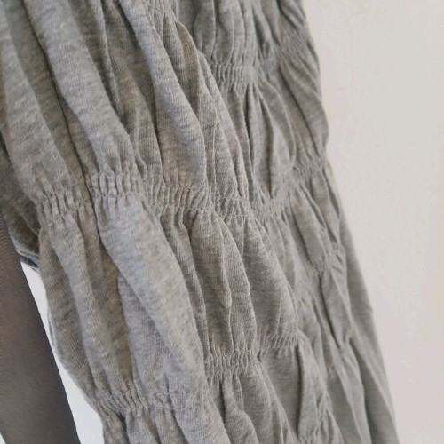 Grey Nef Nef cotton skirt like new with gathers and grosgrain ribbon