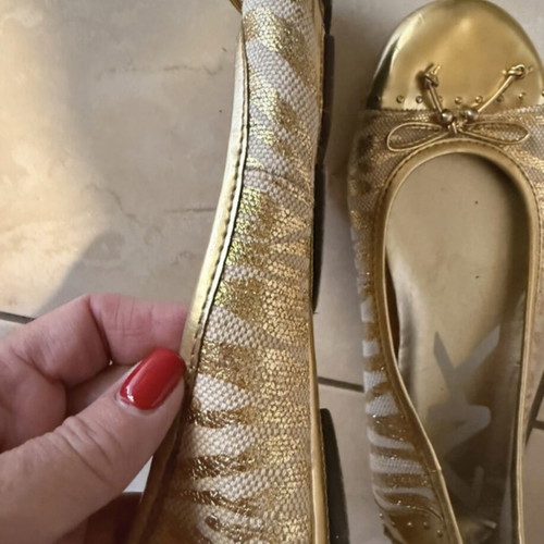 Anne Klein Gold Ballerinas Like New Size 38